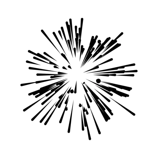 Rayonnements Radiaux Rayonnements Rayons Lignes Aléatoires Divergeant — Image vectorielle