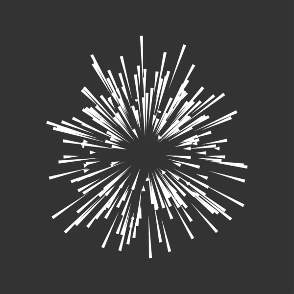 Radial Radiating Lines Beams Rays Random Lines Diverging — Vector de stock