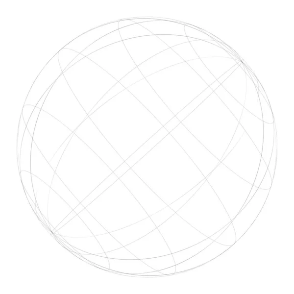 带线框的球 — 图库矢量图片