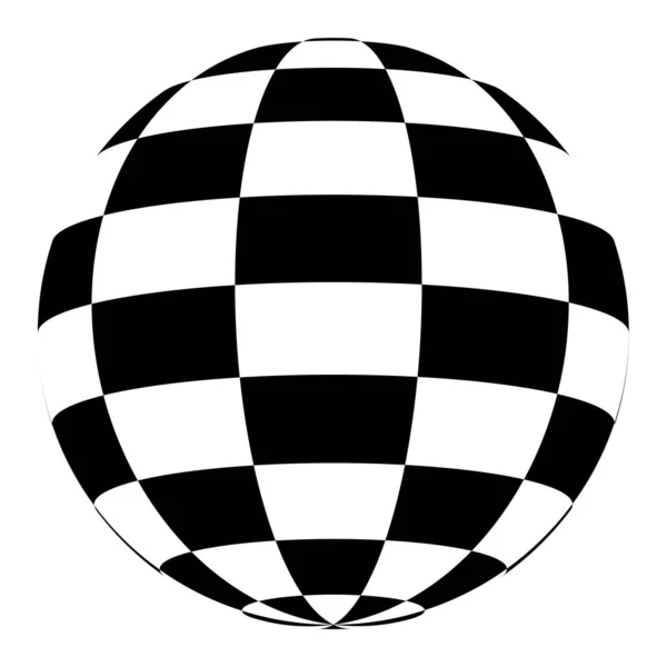 Gömb Gömb Golyó Szögletes Mozaik Lapok Kockás Kockás Felületű — Stock Vector