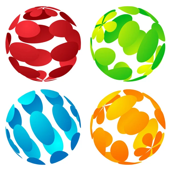 Abstract Sphere Globe Orb Design Element Stock Vector Illustration Clip — Stock Vector