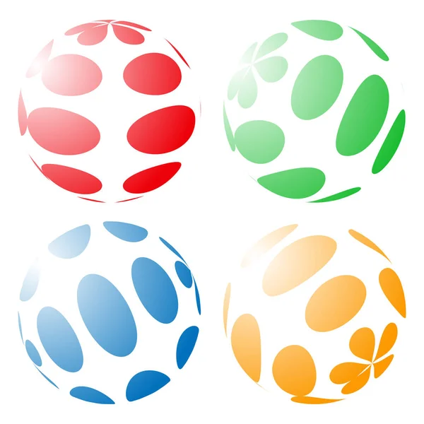 추상적 지구본 Orb 디자인 Stock Vector Illustration Clip Art Graphics — 스톡 벡터