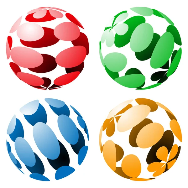 Abstract Sphere Globe Orb Design Element Stock Vector Illustration Clip — Stock Vector