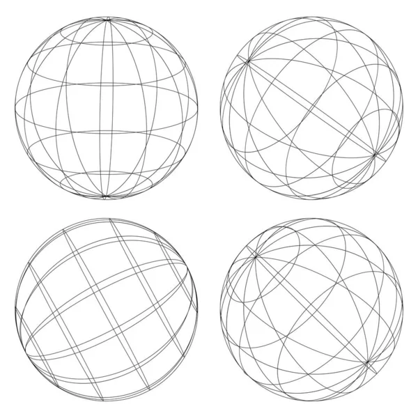 Esfera Abstrata Globo Elemento Design Orb Ilustração Vetor Estoque Gráficos — Vetor de Stock