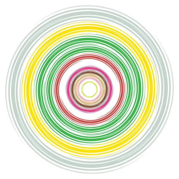 Concentric Circles Rings Spiral Swirl Twirl Element Volute Helix — Vector de stock