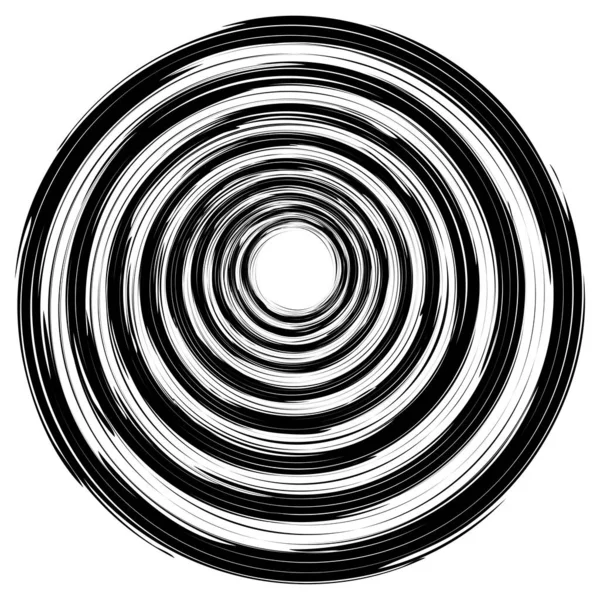 Concentric Circles Rings Spiral Swirl Twirl Element Volute Helix — Vector de stock