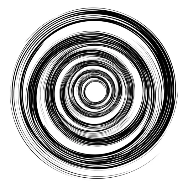 Concentric Circles Rings Spiral Swirl Twirl Element Volute Helix — Stock Vector