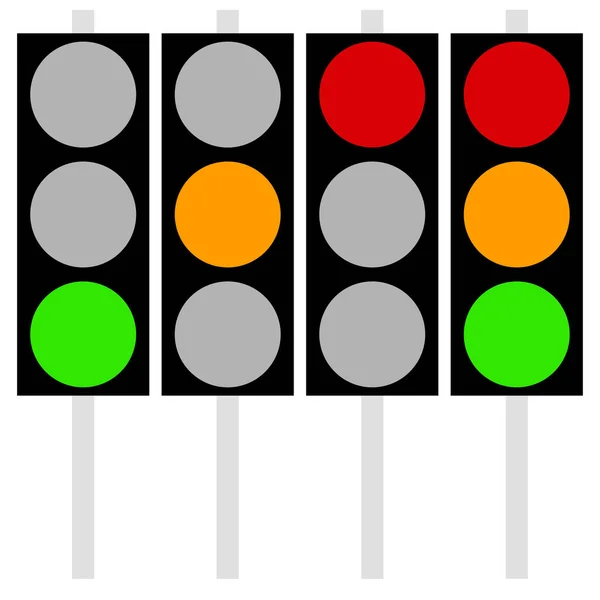 Traffic Light Traffic Lamp Illustration Stock Vector Illustration Clip Art — Stock Vector