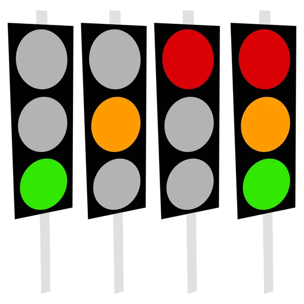 Traffic Light Traffic Lamp Illustration Stock Vector Illustration Clip Art — Stock Vector