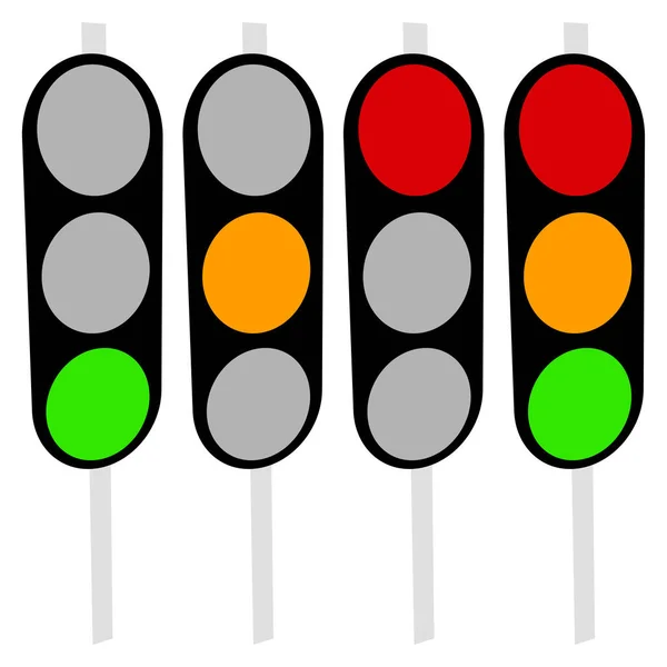 Traffic Light Traffic Lamp Illustration Stock Vector Illustration Clip Art — Archivo Imágenes Vectoriales