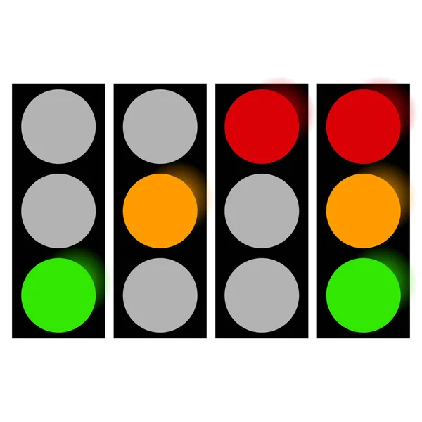 Traffic Light Traffic Lamp Illustration Stock Vector Illustration Clip Art — Vector de stock