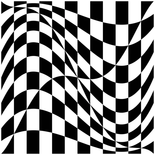 Abstract Checkerboard Chessboard Pattern Black White Squares Texture Checkered Chequered — Vector de stock