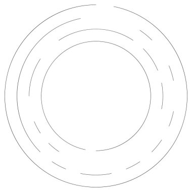 Döndürme, döndürme bölümlü çizgiler dairesel öge