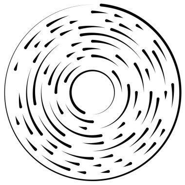 Döndürme, döndürme bölümlü çizgiler dairesel öge