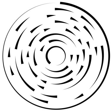 Döndürme, döndürme bölümlü çizgiler dairesel öge