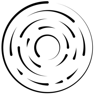 Döndürme, döndürme bölümlü çizgiler dairesel öge