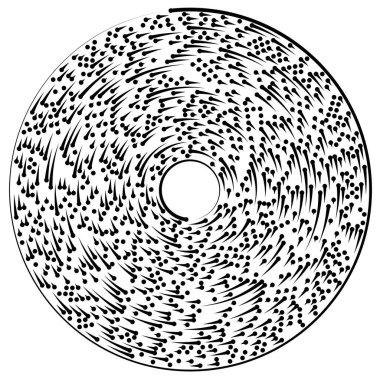Dairesel, dairesel noktalı çizgiler