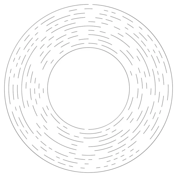 Gyrate Roterende Gesegmenteerde Lijnen Cirkelvormig Element — Stockvector