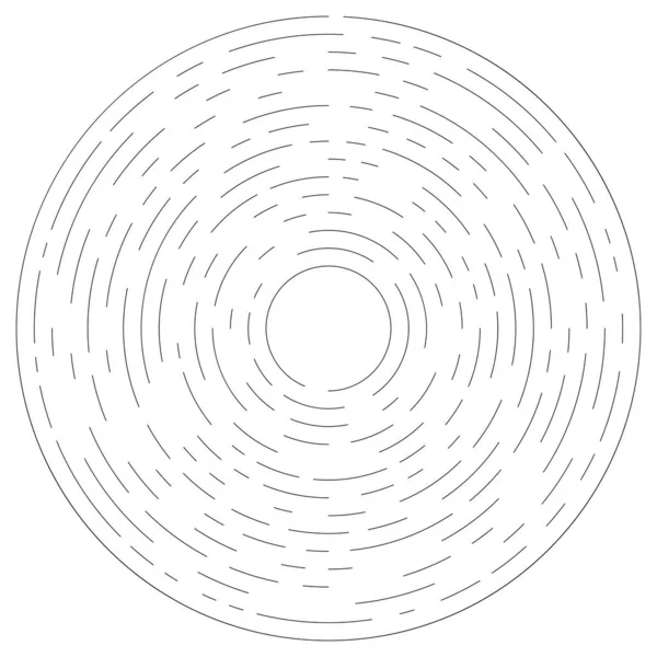 Gyrate Rotating Segmented Lines Circular Element — Stock Vector