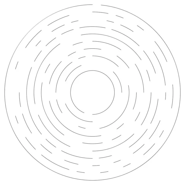 Gyrate Lignes Segmentées Rotatives Élément Circulaire — Image vectorielle