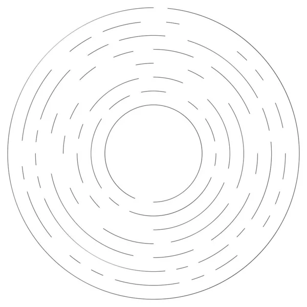 Gyrate Lignes Segmentées Rotatives Élément Circulaire — Image vectorielle