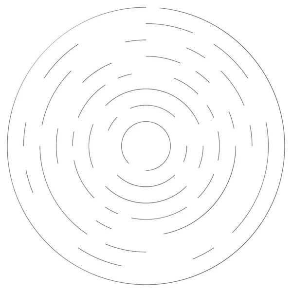 Girasol Líneas Segmentadas Giratorias Elemento Circular — Archivo Imágenes Vectoriales