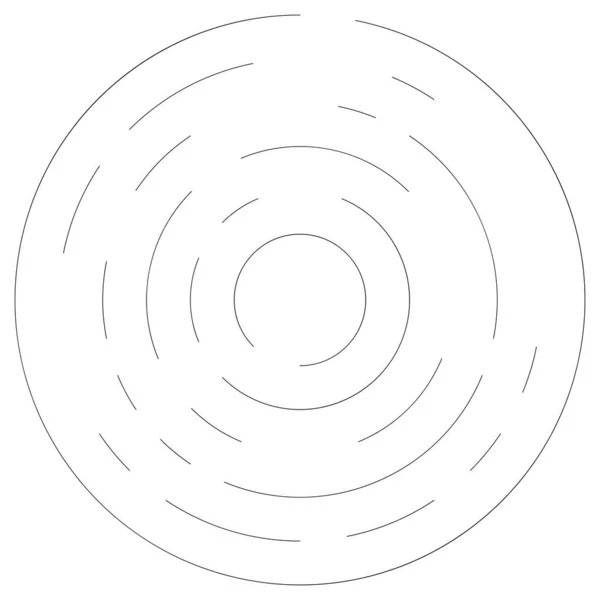 Gyrate Roterende Gesegmenteerde Lijnen Cirkelvormig Element — Stockvector