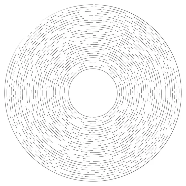 Girasol Líneas Segmentadas Giratorias Elemento Circular — Archivo Imágenes Vectoriales