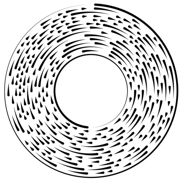 Kreiselndes Rotierendes Segmentiertes Linienelement — Stockvektor