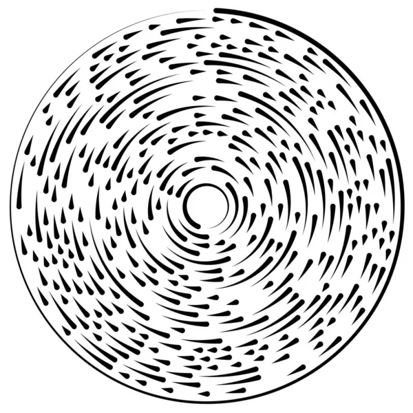 Kreiselndes Rotierendes Segmentiertes Linienelement — Stockvektor