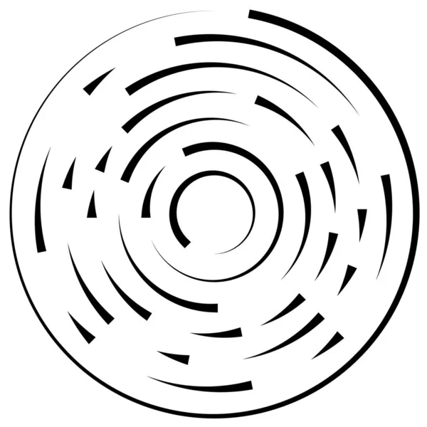 Kreiselndes Rotierendes Segmentiertes Linienelement — Stockvektor