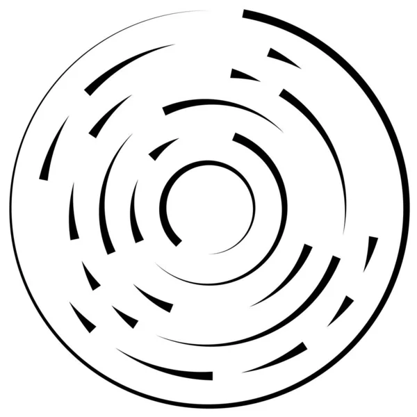 Kreiselndes Rotierendes Segmentiertes Linienelement — Stockvektor