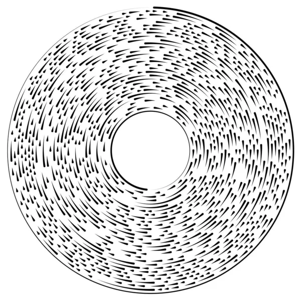 Gyrate Lignes Segmentées Rotatives Élément Circulaire — Image vectorielle
