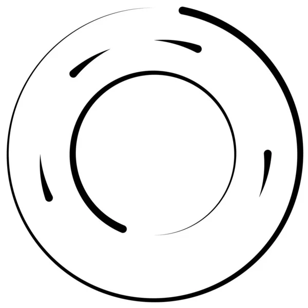 Κυκλικό Περιστρεφόμενο Τμηματικό Κυκλικό Στοιχείο Γραμμών — Διανυσματικό Αρχείο