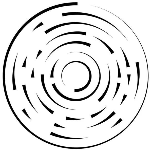 Kreiselndes Rotierendes Segmentiertes Linienelement — Stockvektor