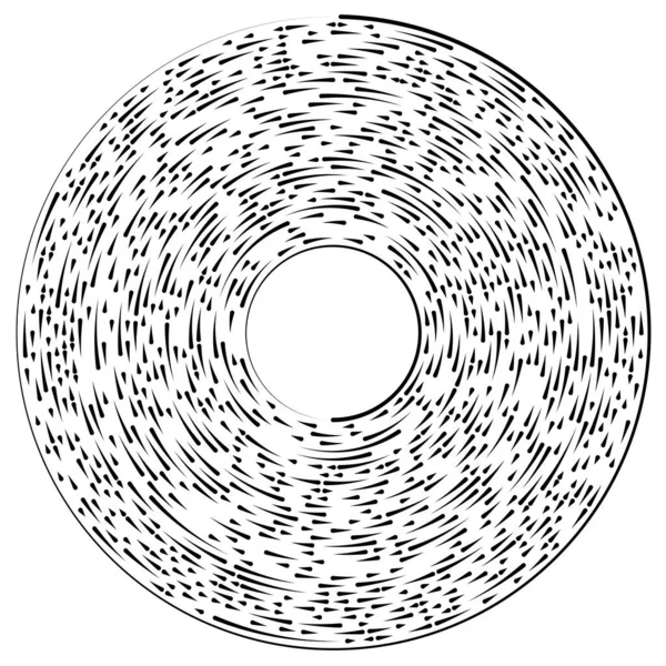 Gyrat Roterande Segmenterade Linjer Cirkulärt Element — Stock vektor