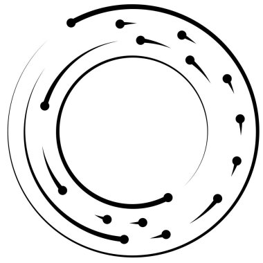 Dairesel, dairesel noktalı çizgiler