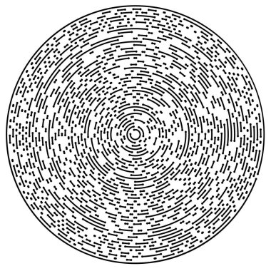 Dairesel, dairesel noktalı çizgiler
