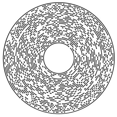 Dairesel, dairesel noktalı çizgiler