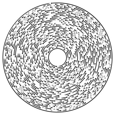 Dairesel, dairesel noktalı çizgiler