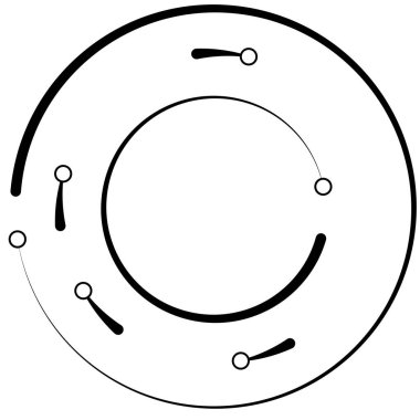 Dairesel, dairesel noktalı çizgiler