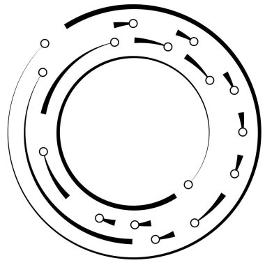 Dairesel, dairesel noktalı çizgiler