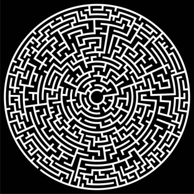 Çözülebilir labirent labirenti vektör ilüstrasyonu