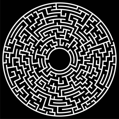 Çözülebilir labirent labirenti vektör ilüstrasyonu