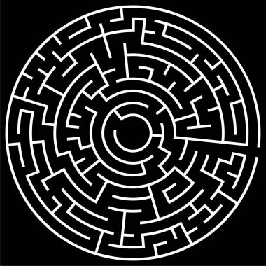 Çözülebilir labirent labirenti vektör ilüstrasyonu