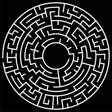 Çözülebilir labirent labirenti vektör ilüstrasyonu