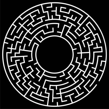 Çözülebilir labirent labirenti vektör ilüstrasyonu