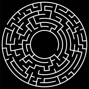 Çözülebilir labirent labirenti vektör ilüstrasyonu