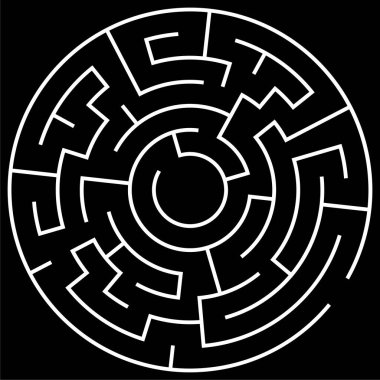 Çözülebilir labirent labirenti vektör ilüstrasyonu