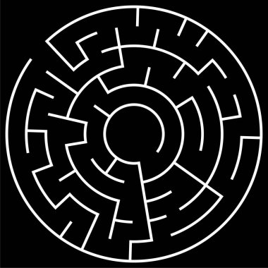 Çözülebilir labirent labirenti vektör ilüstrasyonu